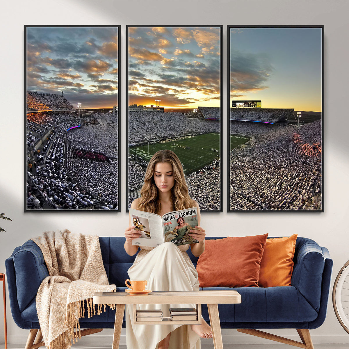 38807-MGV-CV-36X24 - Beaver Stadium Wall Art, Penn State Stadium Wall Art | Penn State Nittany Lions Football