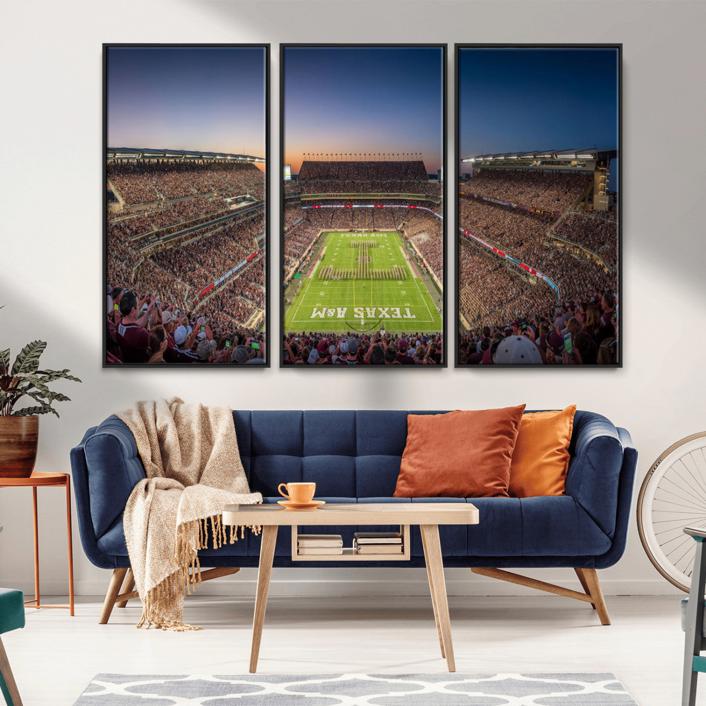 MGV-FC-48X32-3P - Kyle Field Wall Art Print | Large Texas A&M Aggies Football Canvas Print for Sports Enthusiasts | Framed, Ready-to-Hang Stadium Decor