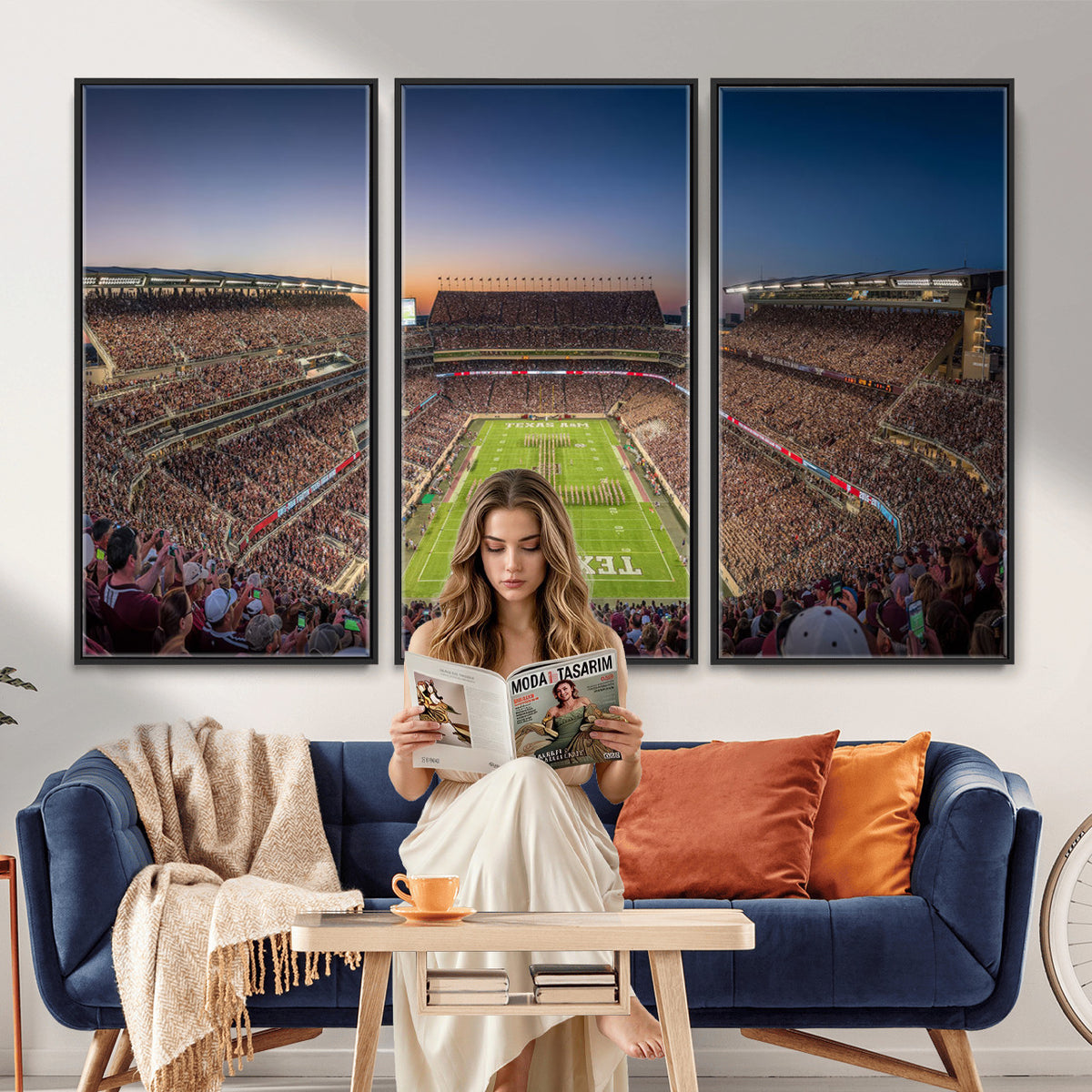 17421-MGV-CV-36X24 - Kyle Field Wall Art Print | Large Texas A&M Aggies Football Canvas Print for Sports Enthusiasts |