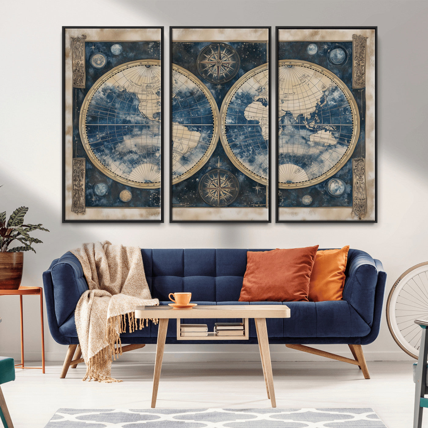 MGV-FC-48X32-3P - World Map Canvas Print