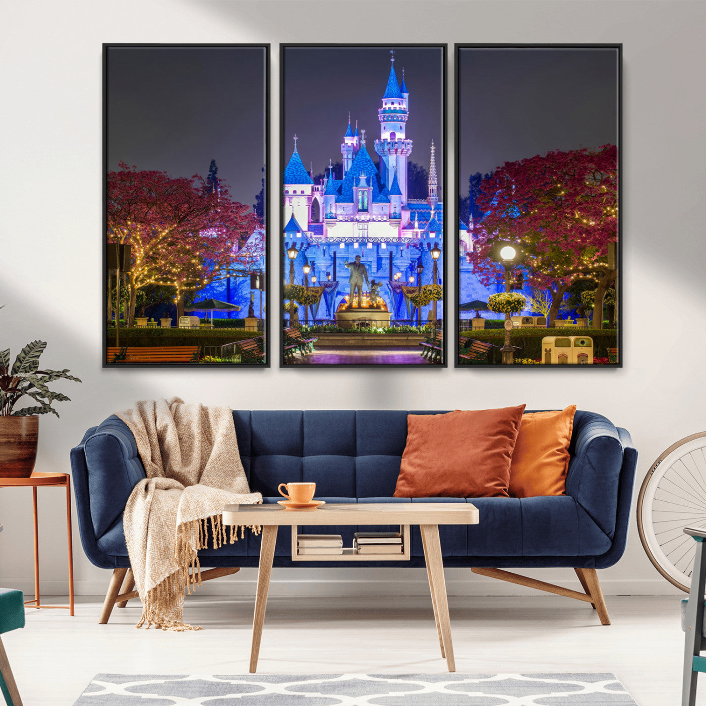 66710-MGV-CV-36X24-Large Disney Castle Wall Art Canvas Print - Magic Kingdom Kids Room Decoration Disney World