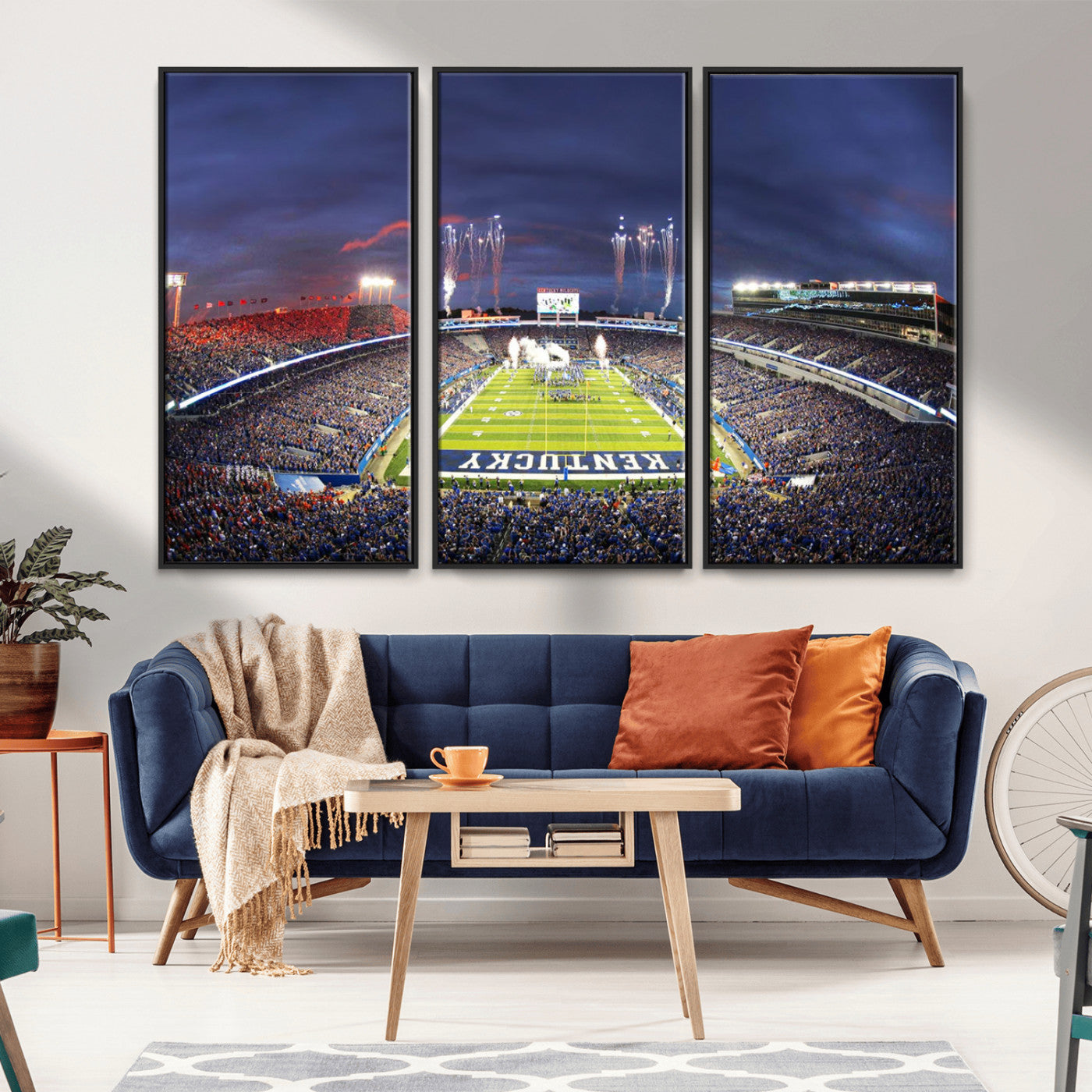 MGV-FC-48X32-3P - Kroger Field Canvas Wall Art - Kentucky Stadium Wall Art Print - Sunset Football Stadium Wall Decor