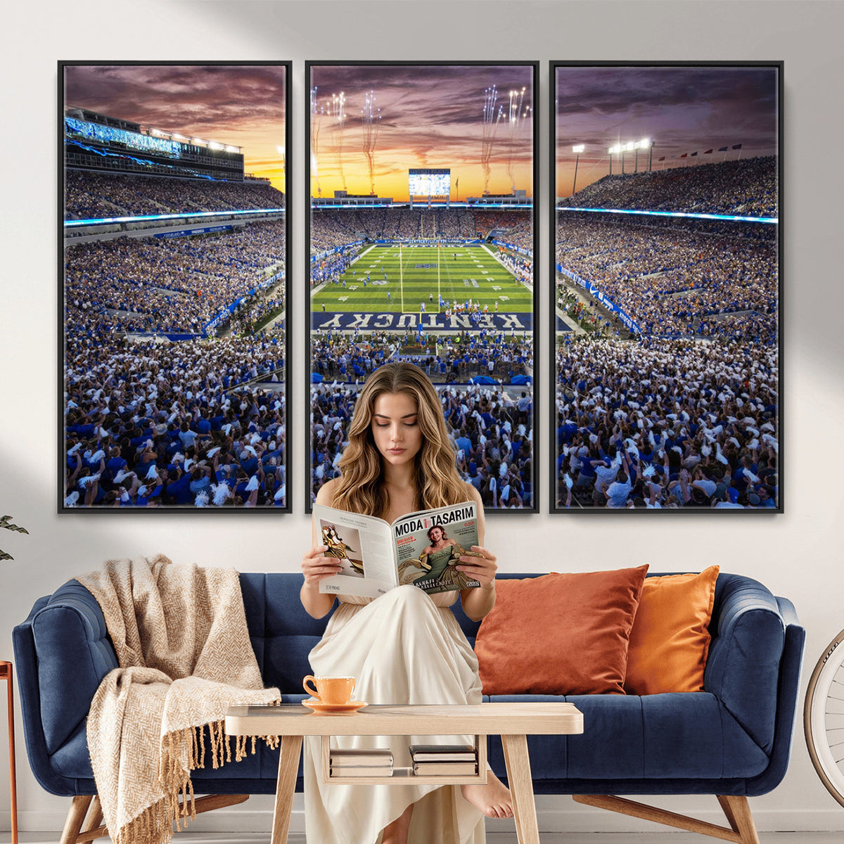 78524-MGV-CV-36X24 - Kroger Field Wall Art Print, Kentucky Stadium Wall Art