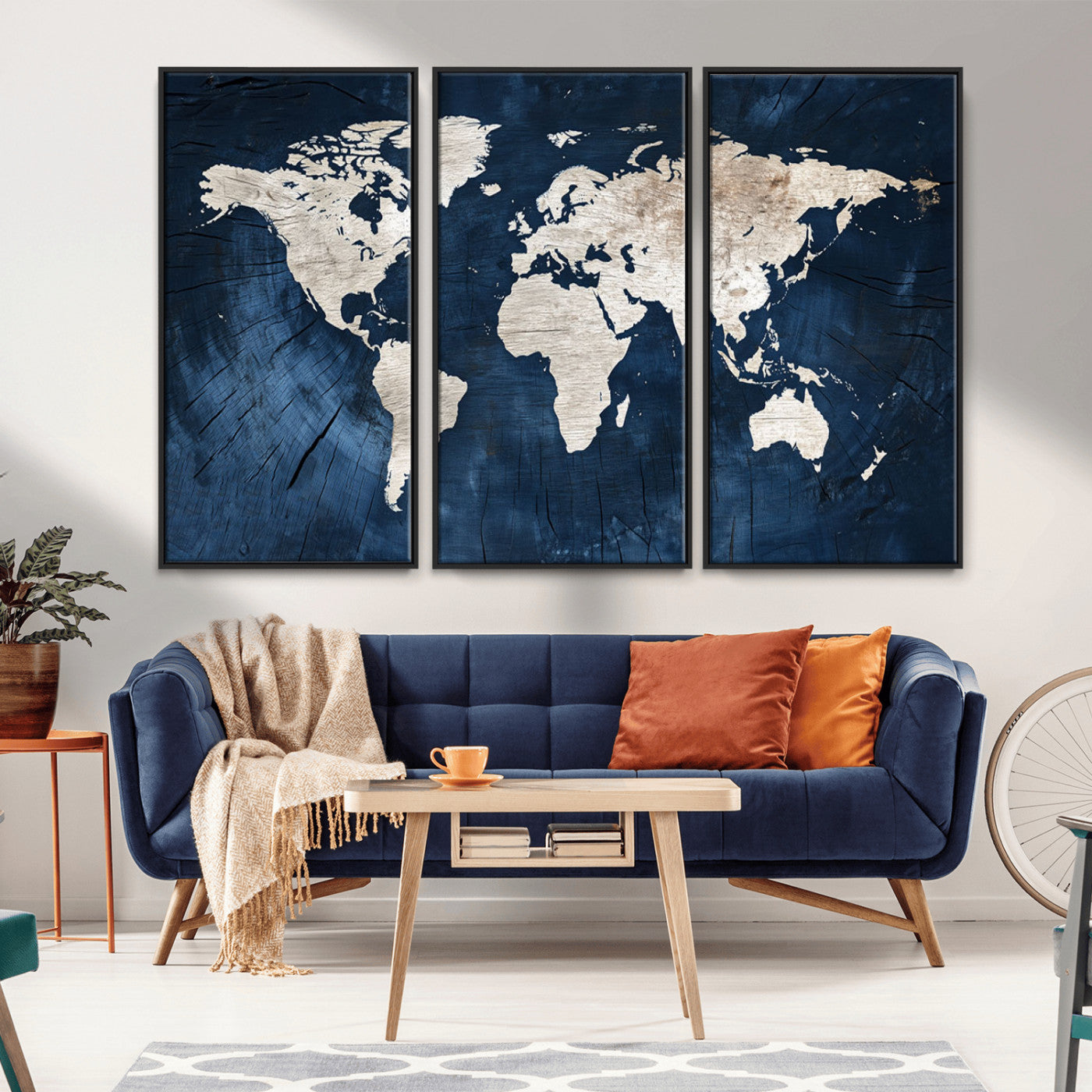 MGV-FC-48X32-3P - Push Pin World Map Canvas Print – Framed Wall Art for Couples to Track Their Travels – Anniversary