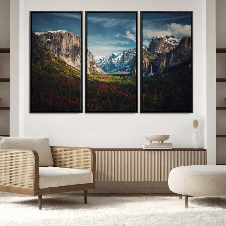 Yosemite National Park Wall Art Canvas Print, Mountain Landscape Print, Framed El Capitan Art Print, Large Scenic Nature Printing
