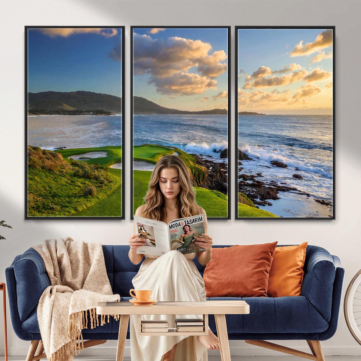 50107048-MGV-CV-36X24 - Pebble Beach Golf Links Wall Art Canvas Print
