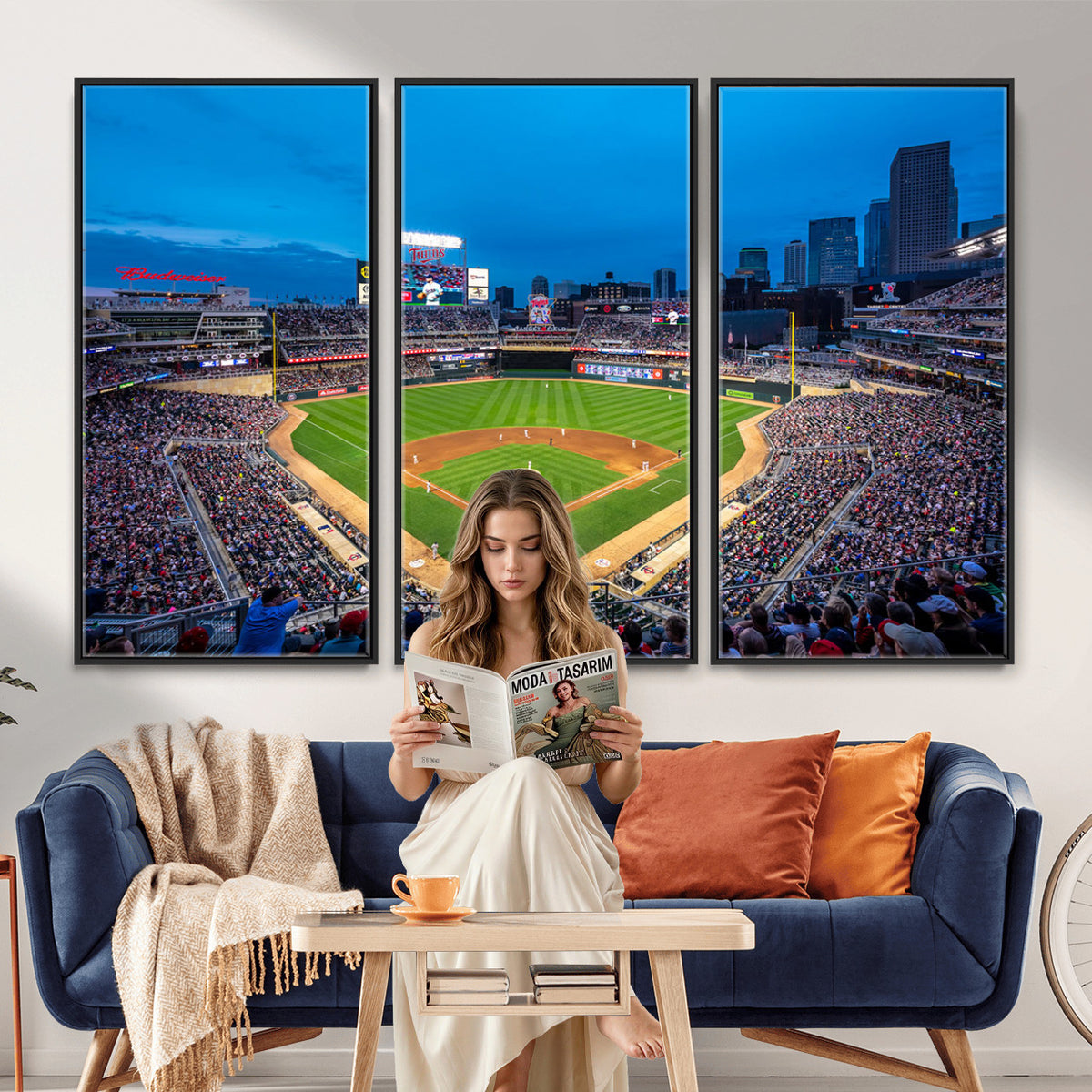 77273035-MGV-CV-36X24 - Target Field Stadium Wall Art Canvas Print, Minnesota Twins