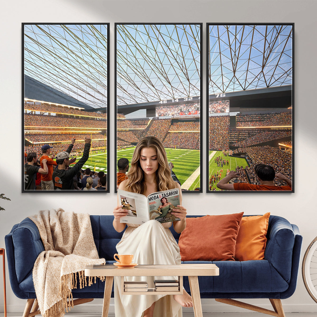 81960112-MGV-CV-36X24 - Cleveland Browns Stadium Wall Art Canvas Print