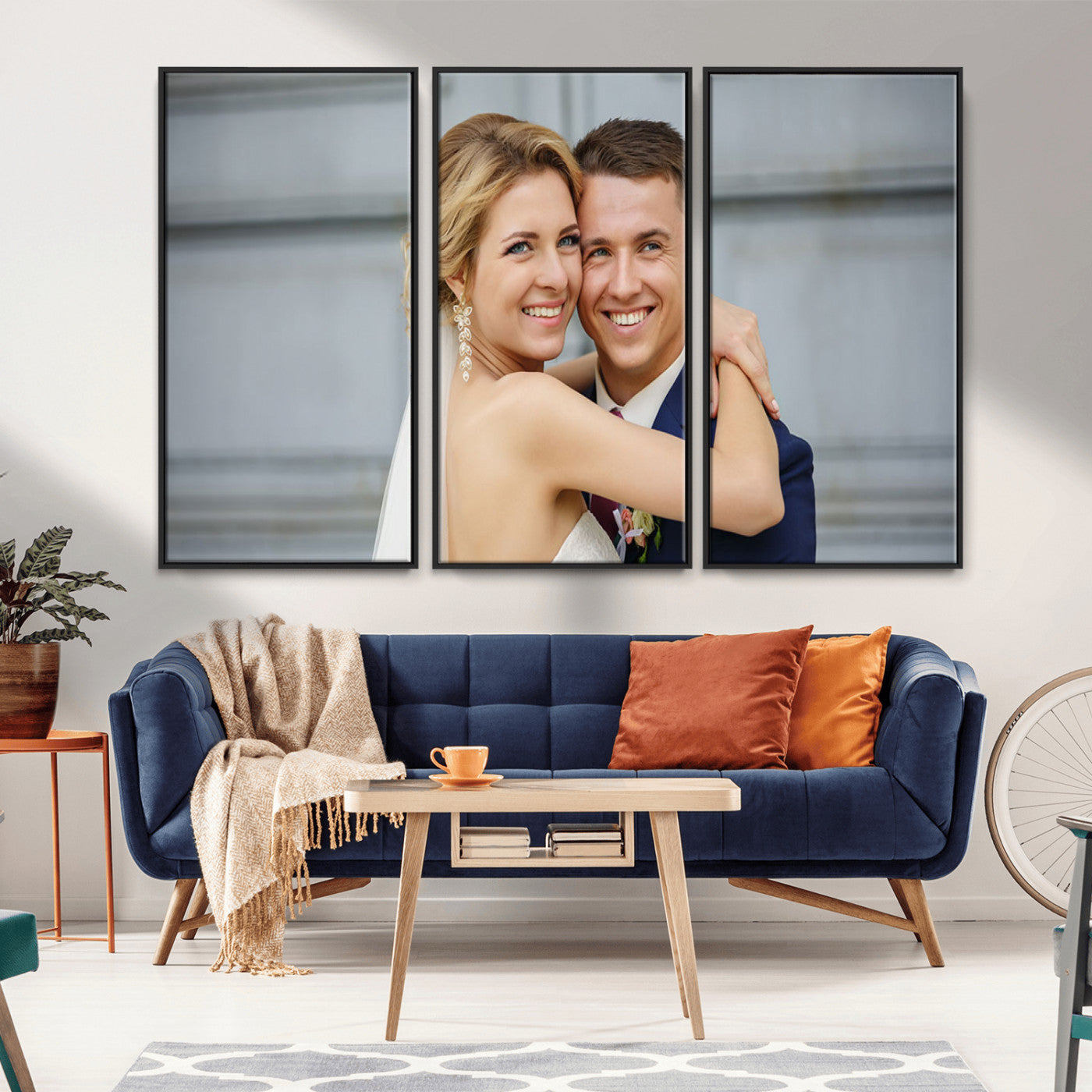 MGV-FC-48X32-3P - Create Your Own Photo Framed Canvas Print - Custom Personalized Wall Art Print for Gift