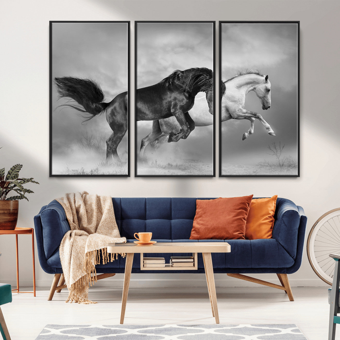MGV-FC-48X32-3P - Wild Horses Wall Art Canvas Print