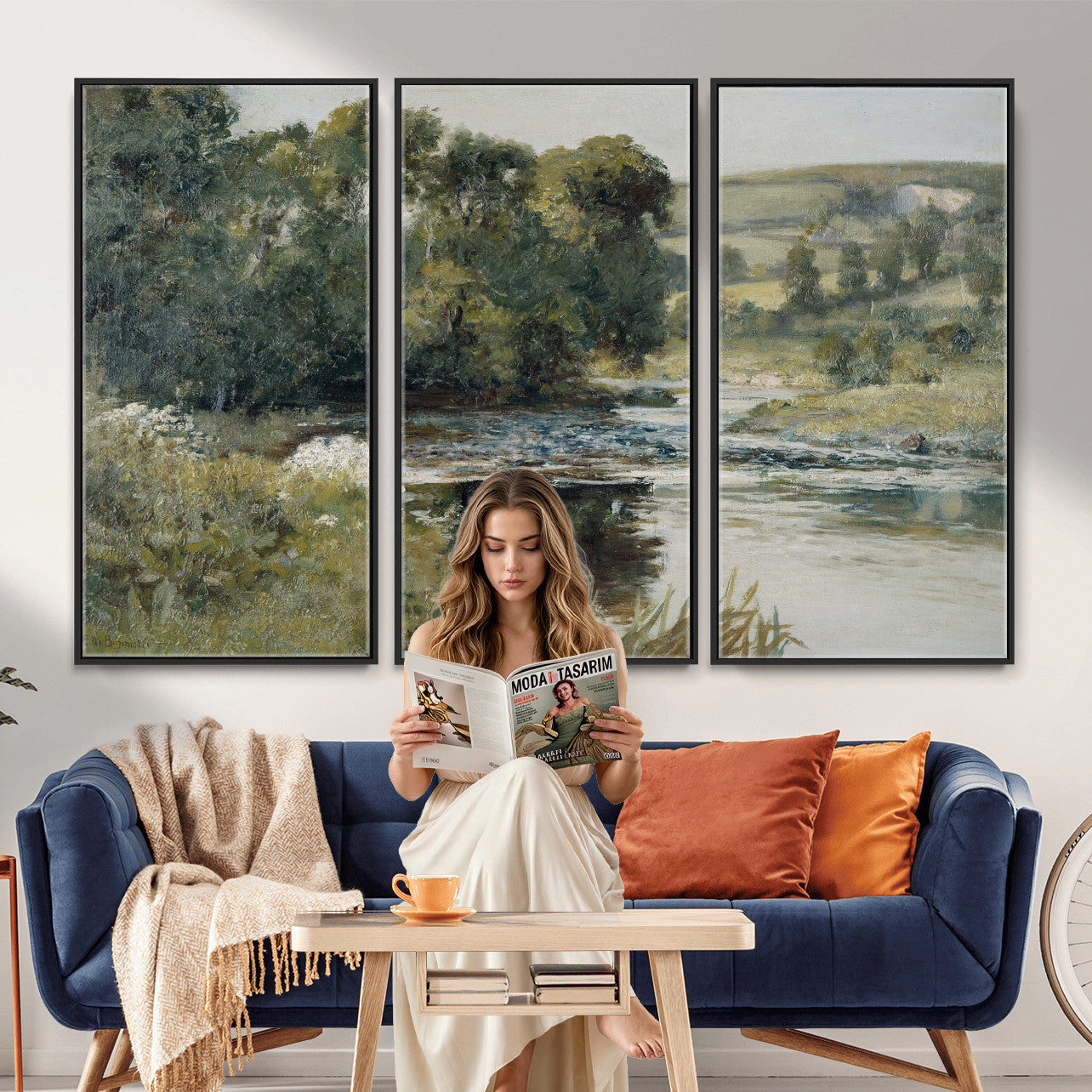 63256010-MGV-CV-36X24 - Edward Mitchell Bannister Streamside Wall Art Canvas Print