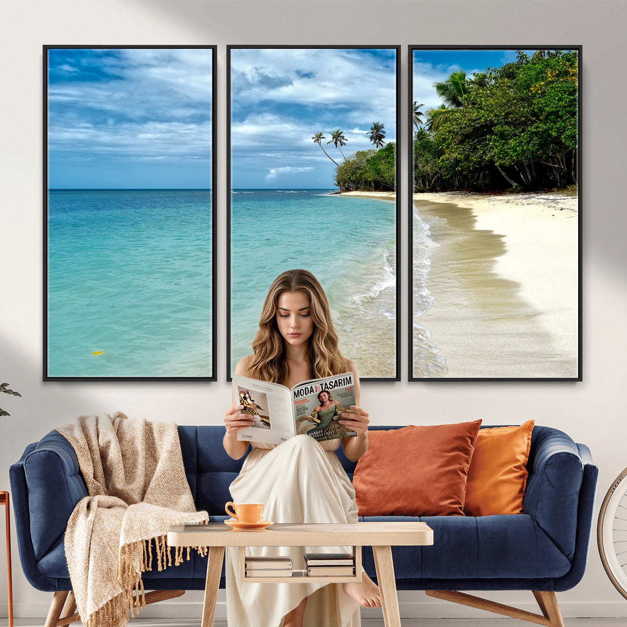 50626792-MGV-CV-36X24 - Puerto Rico Beach Paradise Wall Art – Tropical Coastal Print