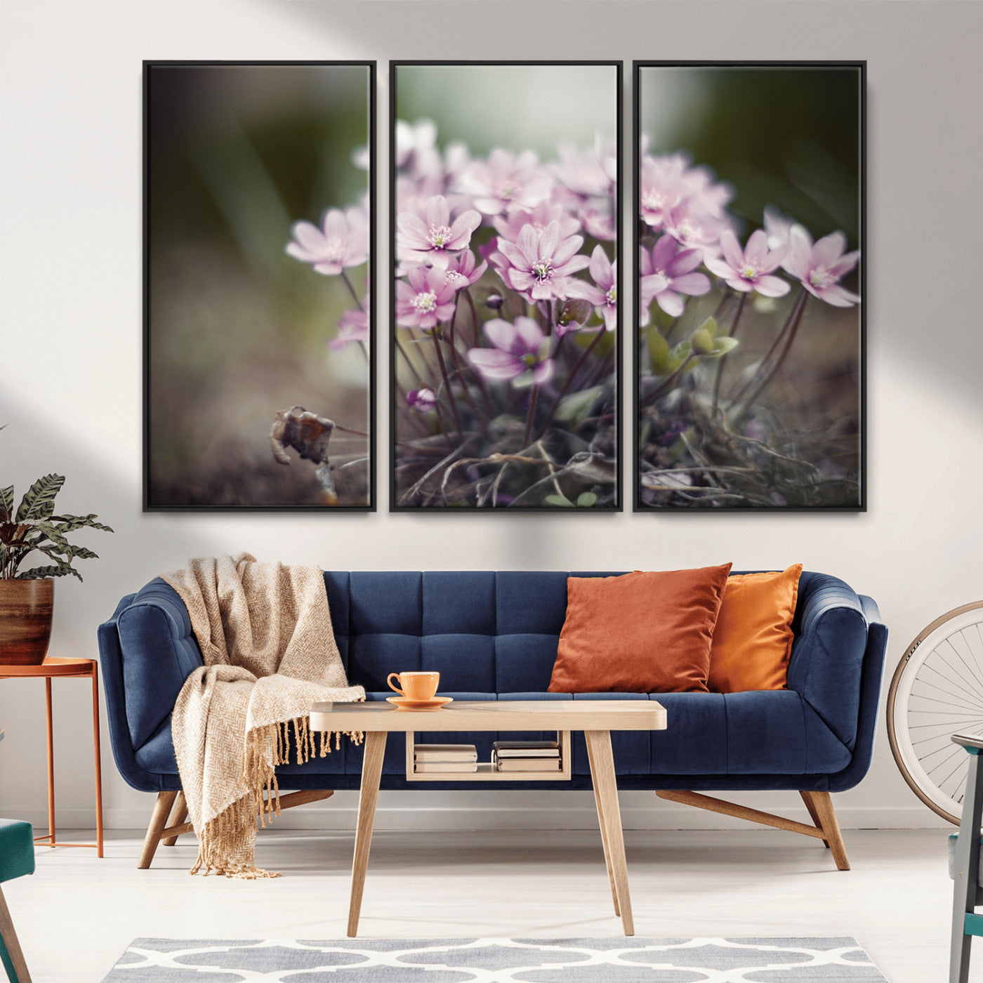MGV-FC-48X32-3P - Pink Wild Flower Canvas Print