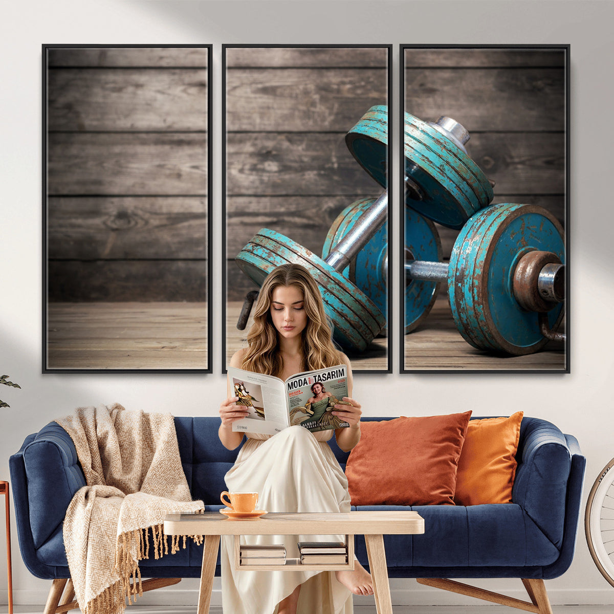 39364-MGV-CV-36X24 - Dumbbell and Sport Wall Art Canvas Print