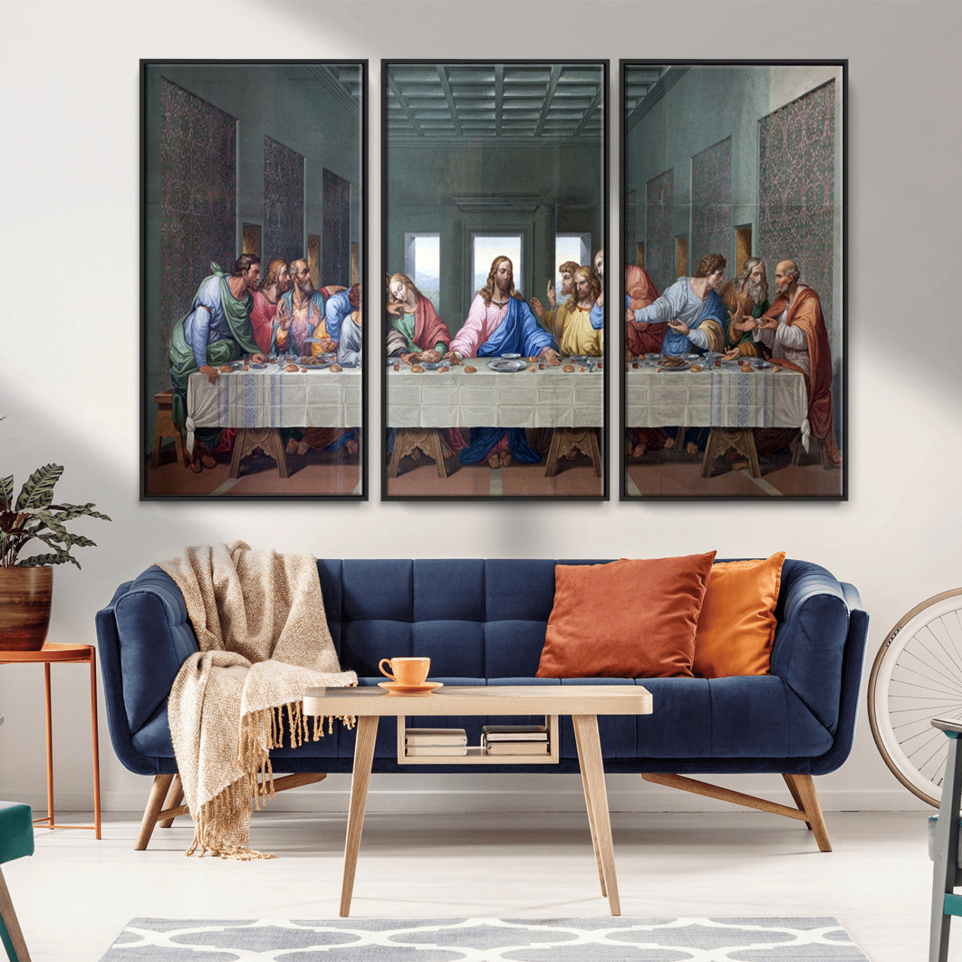 MGV-FC-48X32-3P - The Last Supper Multi Panel Canvas Wall Art