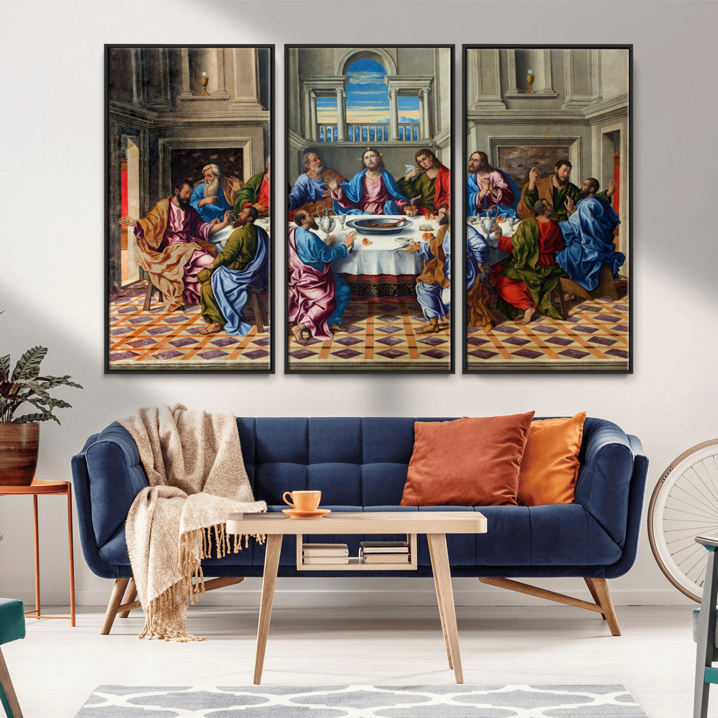 MGV-FC-48X32-3P - The Last Supper Multi Panel Canvas Wall Art
