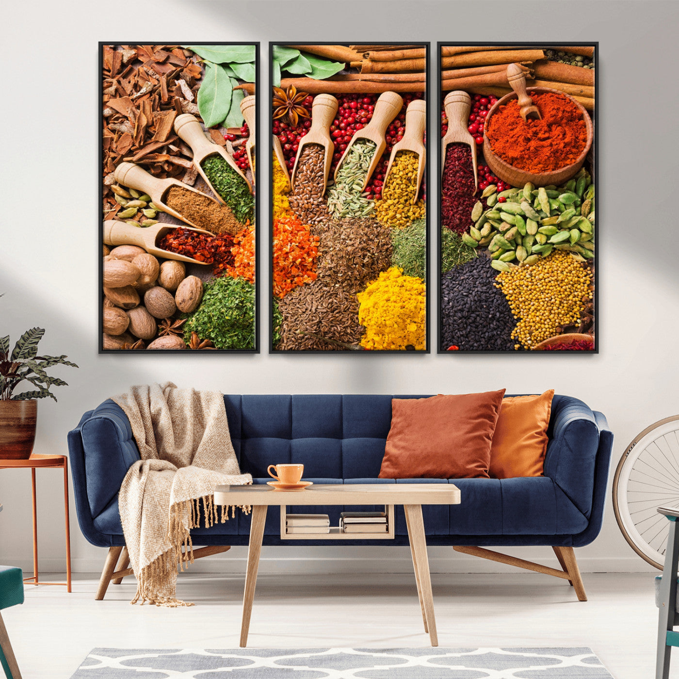 MGV-FC-48X32-3P - Spices Kitchen Wall Art Canvas Print