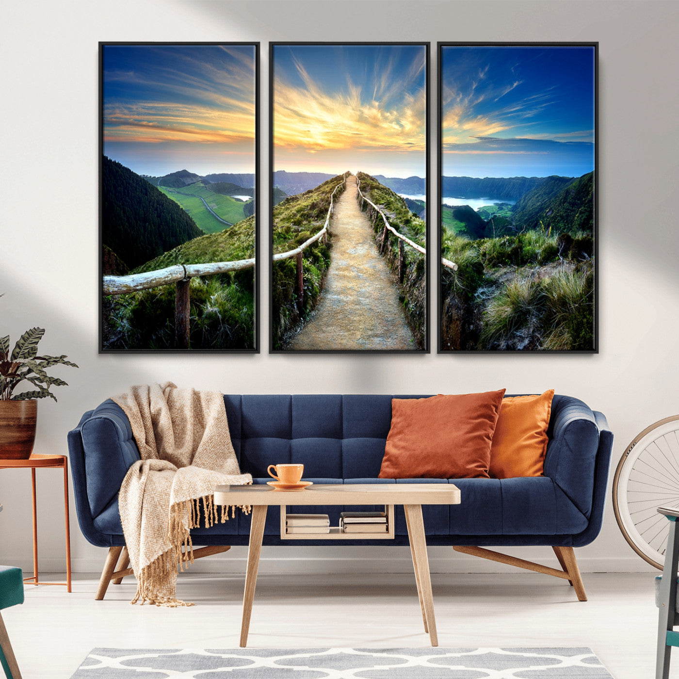 MGV-FC-48X32-3P - Mountain Landscape Wall Art Canvas Print