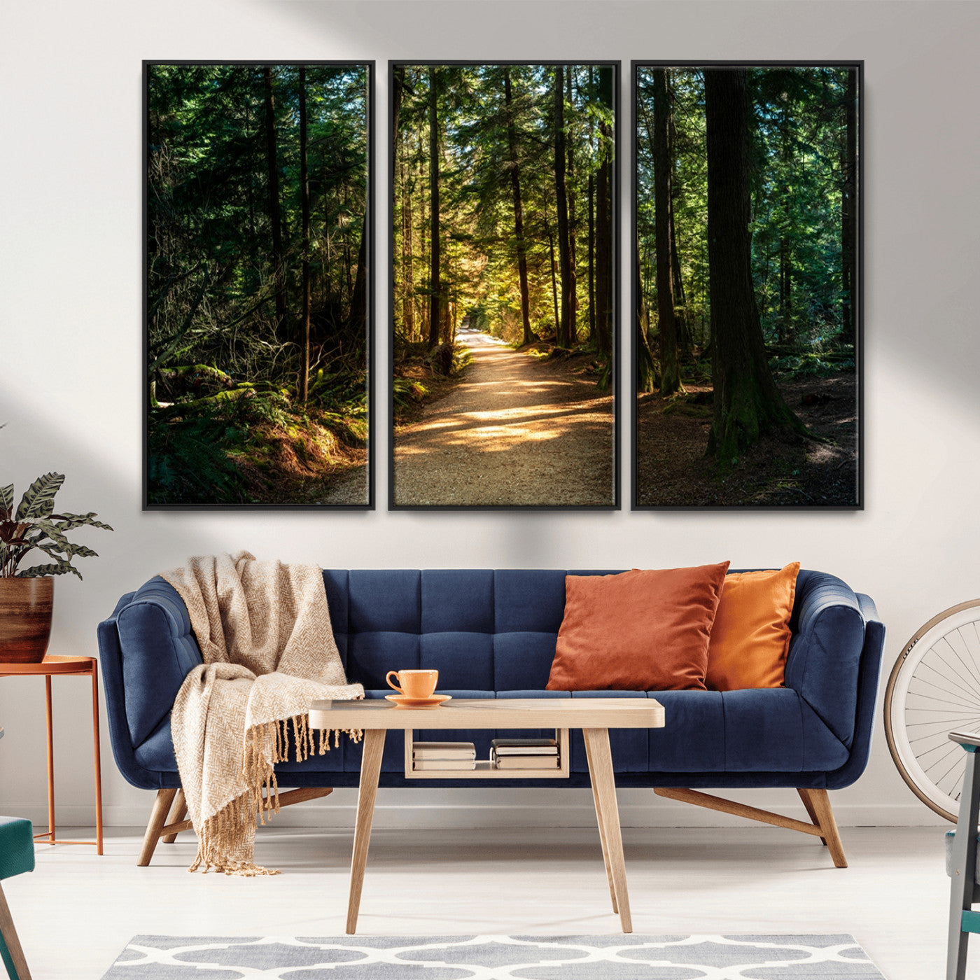 MGV-FC-48X32-3P - Natural Landscape Wall Art Relaxing Forest Canvas Print