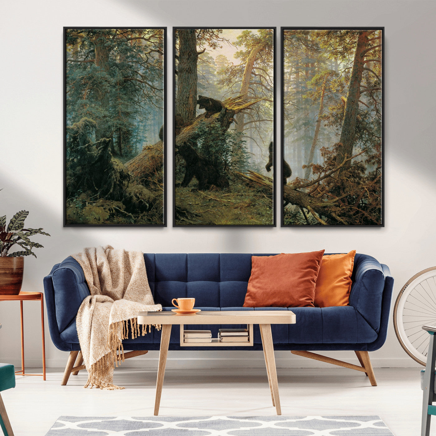 MGV-FC-48X32-3P - Grizzly Bear Cubs Wall Art Canvas Print
