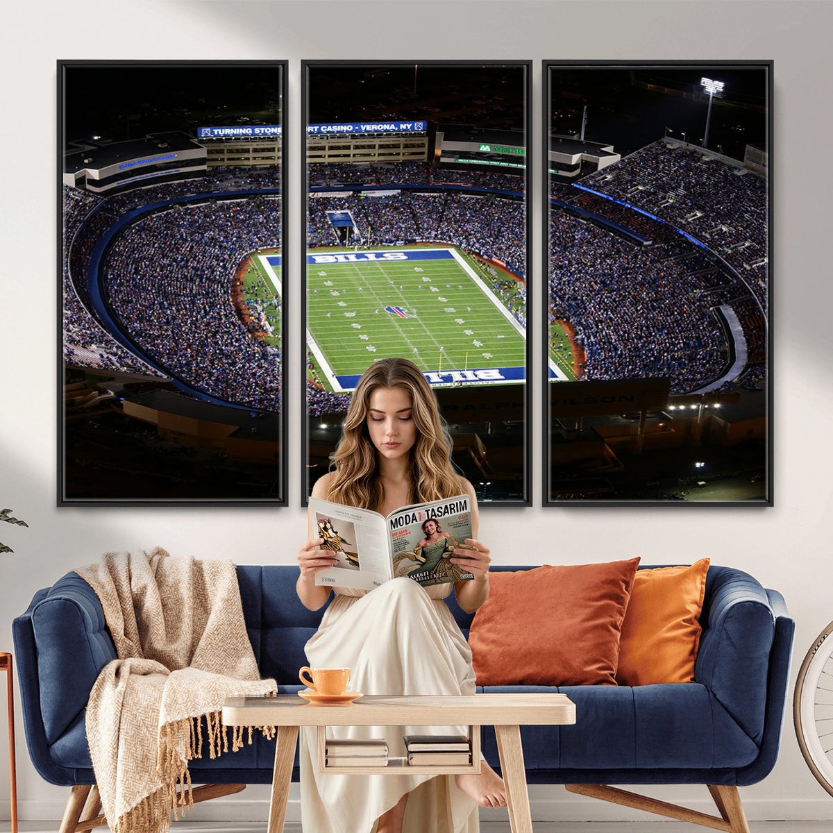 19030-MGV-CV-36X24 - Buffalo Bills NFL Football Team Print, Highmark Stadium