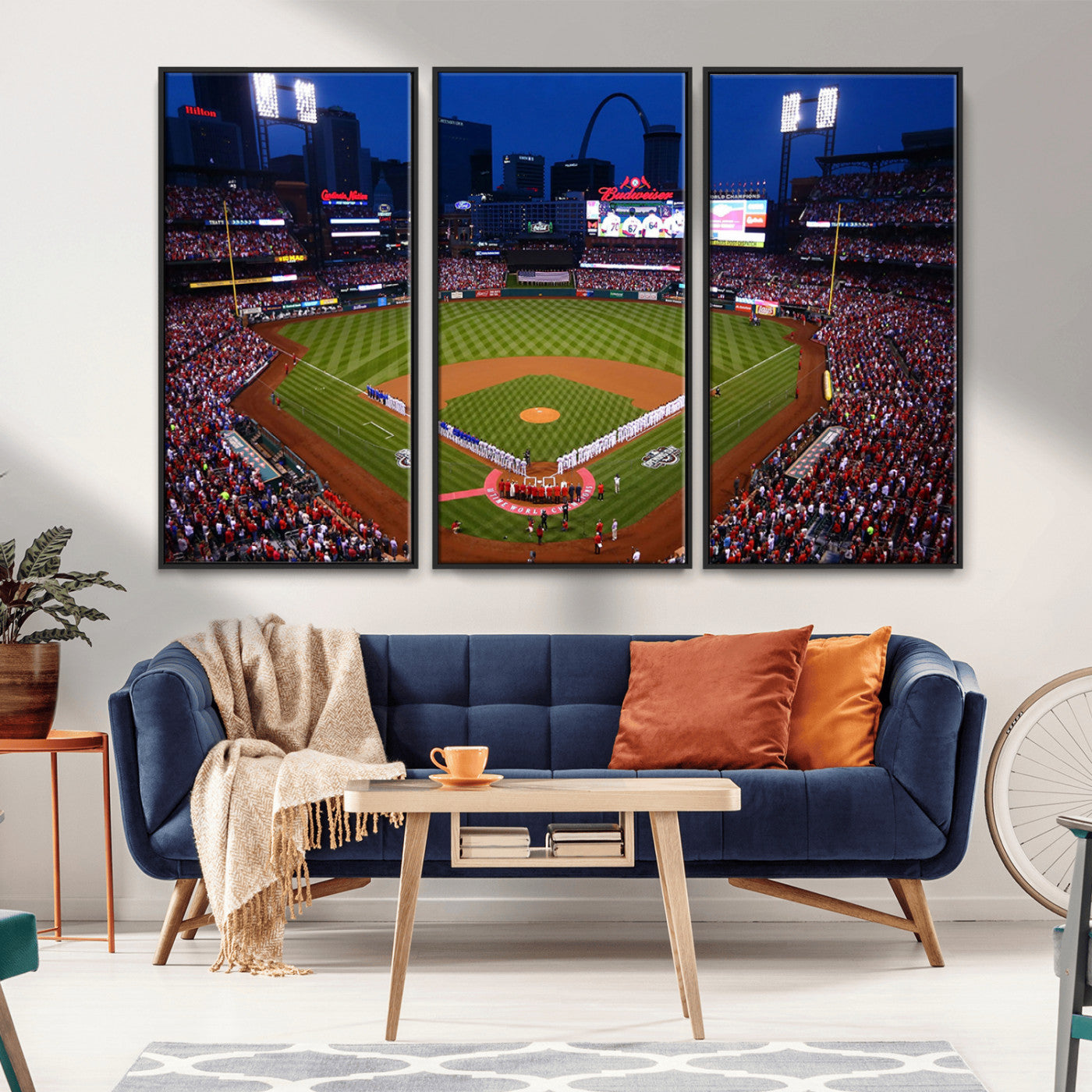 MGV-FC-48X32-3P - St. Louis Cardinals Baseball Team Print - Busch Stadium Wall Art Canvas Print