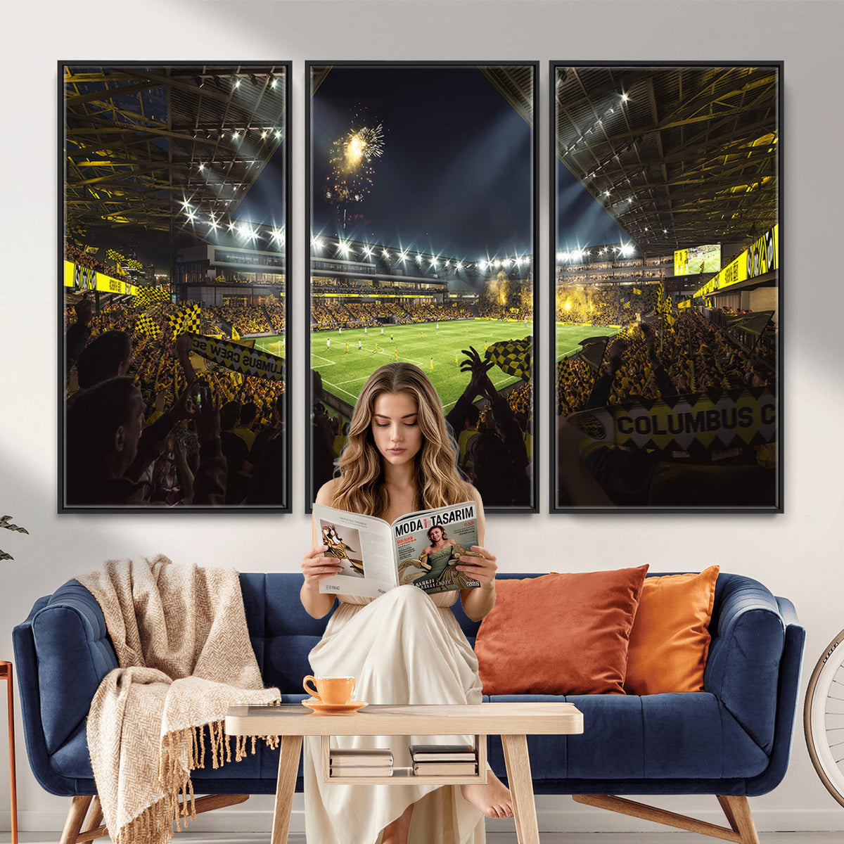 51122-MGV-CV-36X24 - Columbus Crew Soccer Team Print - Columbus Crew Stadium Wall Art Canvas Print