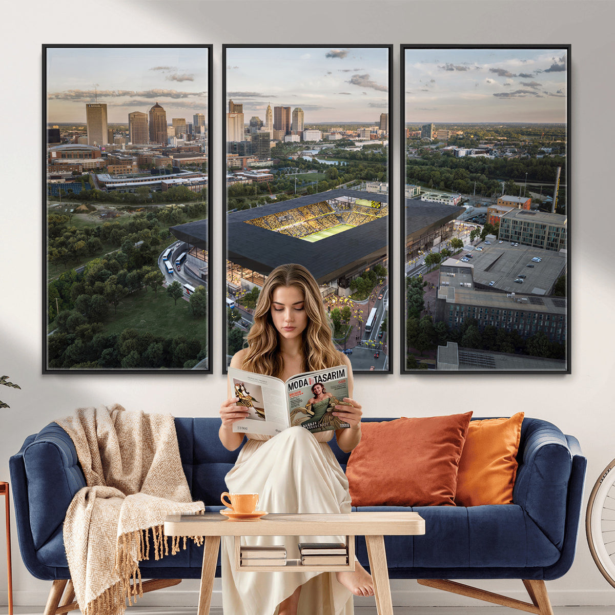 90971-MGV-CV-36X24 - Columbus Crew Soccer Team Print - Columbus Crew Stadium Wall Art, Columbus Crew Soccer Wall Art