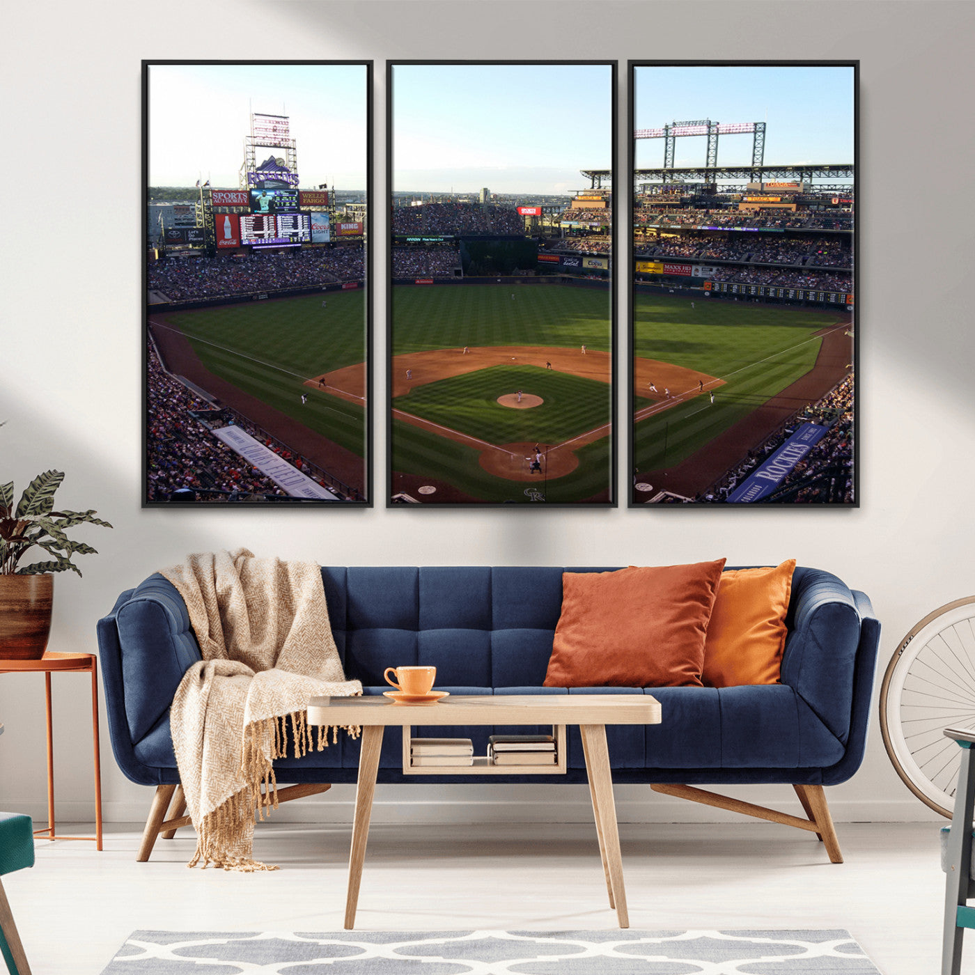 MGV-FC-48X32-3P - Colorado Rockies Coors Field Wall Art Canvas Print - MLB Baseball Stadium