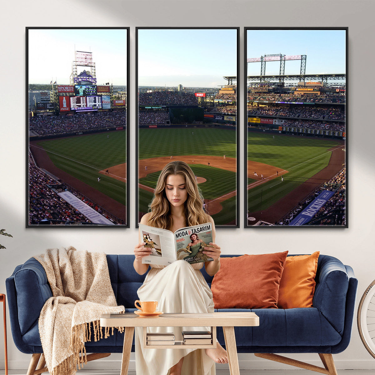 21638-MGV-CV-36X24 - Colorado Rockies Coors Field Wall Art Canvas Print, MLB Baseball Stadium