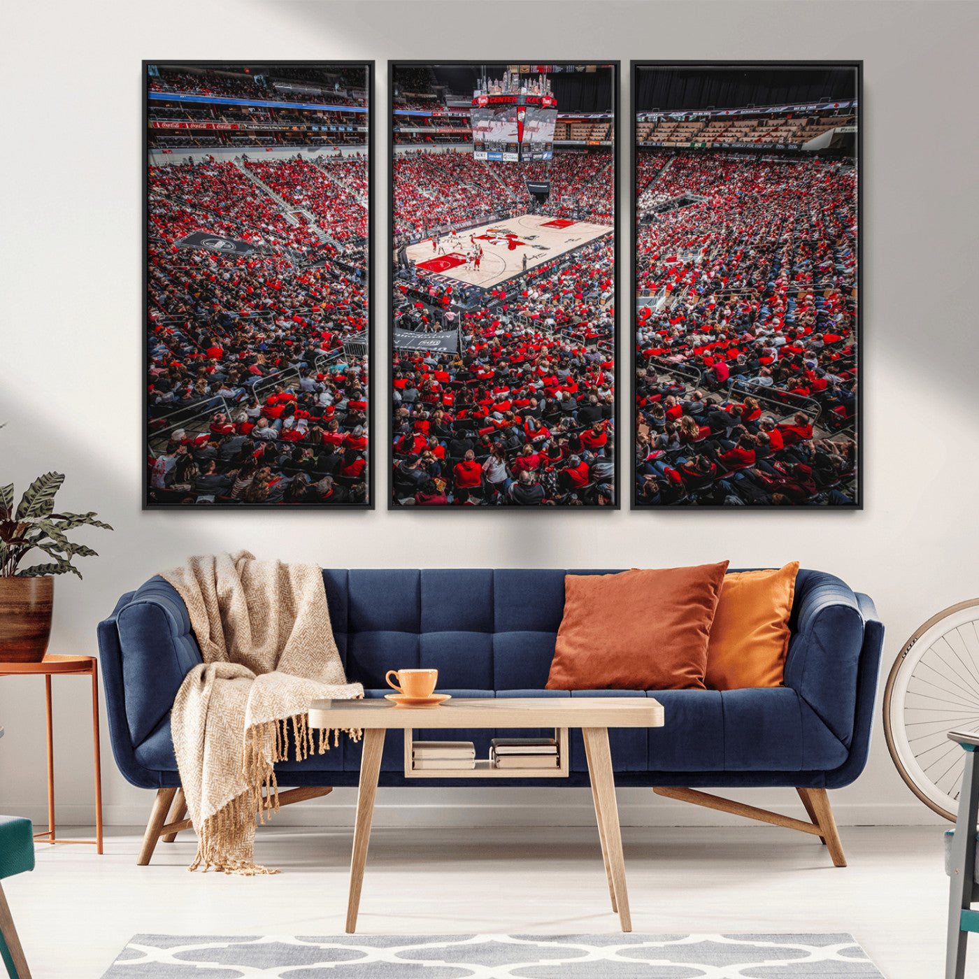MGV-FC-48X32-3P - Louisville Cardinals Basketball Print Canvas - Louisville KFC Yum Center Arena Wall Art Canvas Print