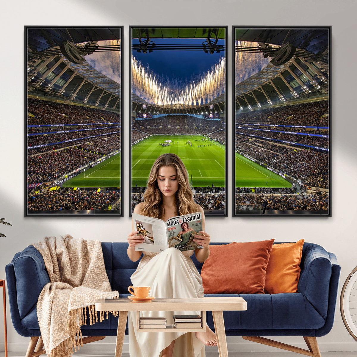 40157-MGV-CV-36X24 - Tottenham Hotspur Football Team Print, London Tottenham Hotspur Stadium Wall Art