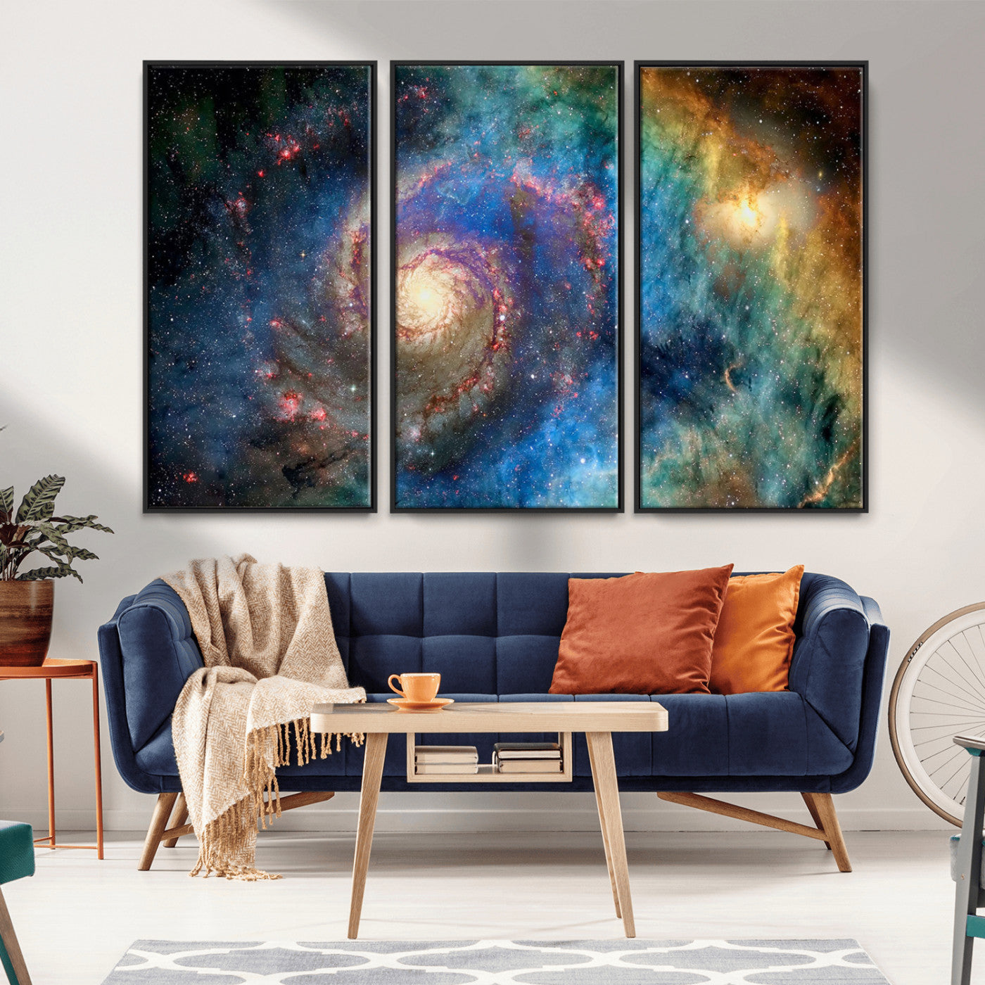 MGV-FC-48X32-3P - Spiral Galaxy Wall Art Canvas Print