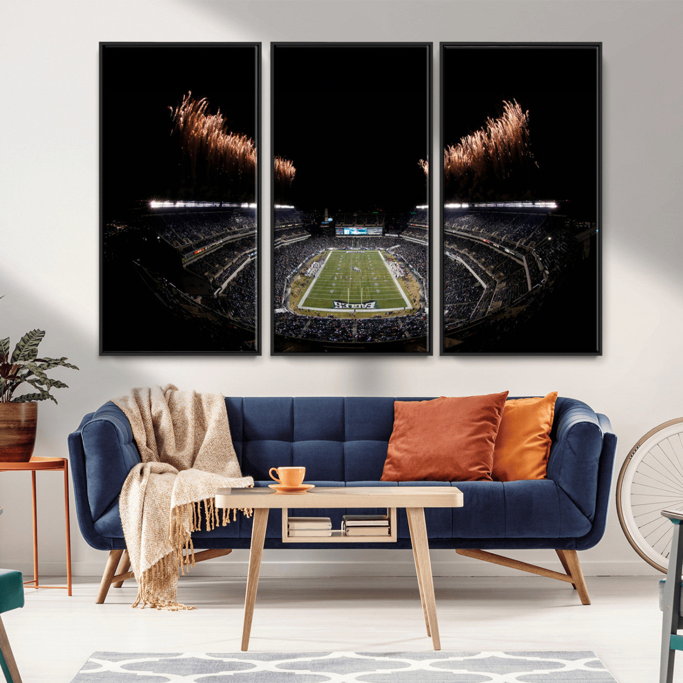 MGV-FC-48X32-3P - Eagles Field Stadium Wall Art | Philadelphia Eagles Football Team Print - Philadelphia Lincoln