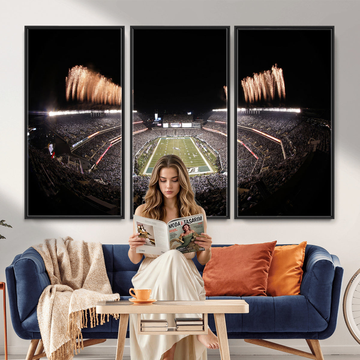 48893-MGV-CV-36X24 - Eagles Field Stadium Wall Art, Lincoln Financial Field