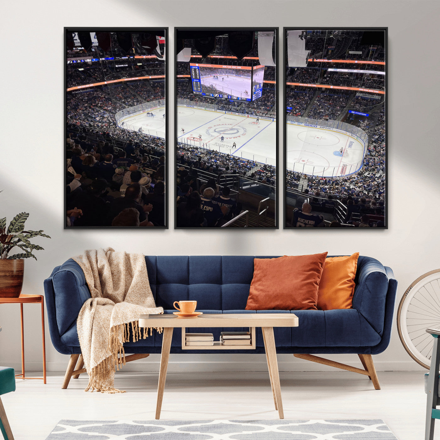 MGV-FC-48X32-3P - Amalie Arena Florida Wall Art Canvas Print - NHL Hockey Stadium Print