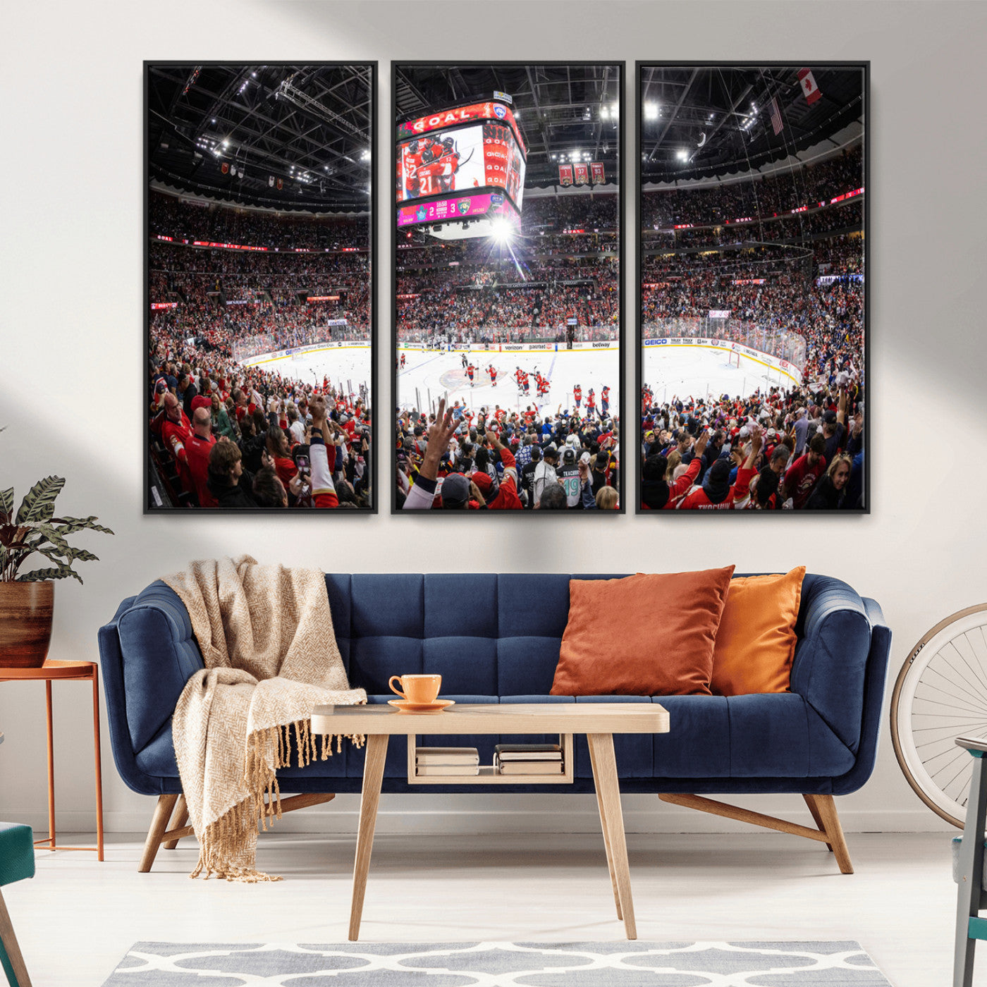 MGV-FC-48X32-3P - Amerant Bank Arena Wall Art Canvas Print - Basketball Arena Stadium Print