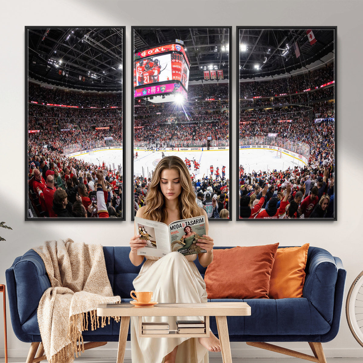 15750-MGV-CV-36X24 - Amerant Bank Arena Wall Art Canvas Print, Hockey Arena