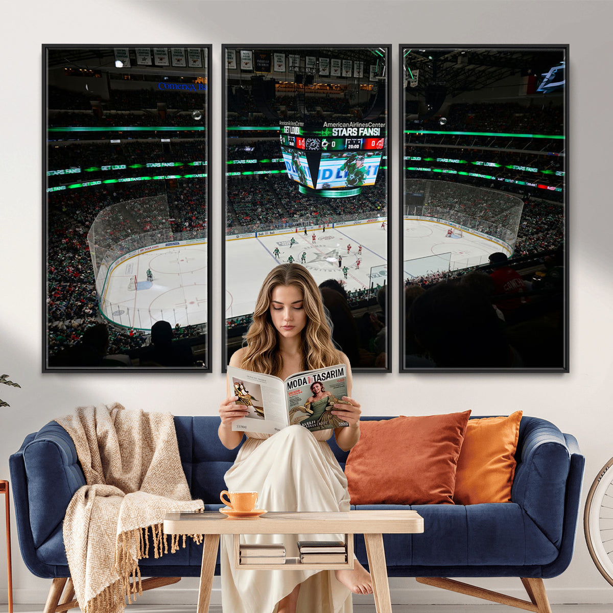 13876-MGV-CV-36X24 - American Airlines Center Dallas Stars Wall Art Canvas Print