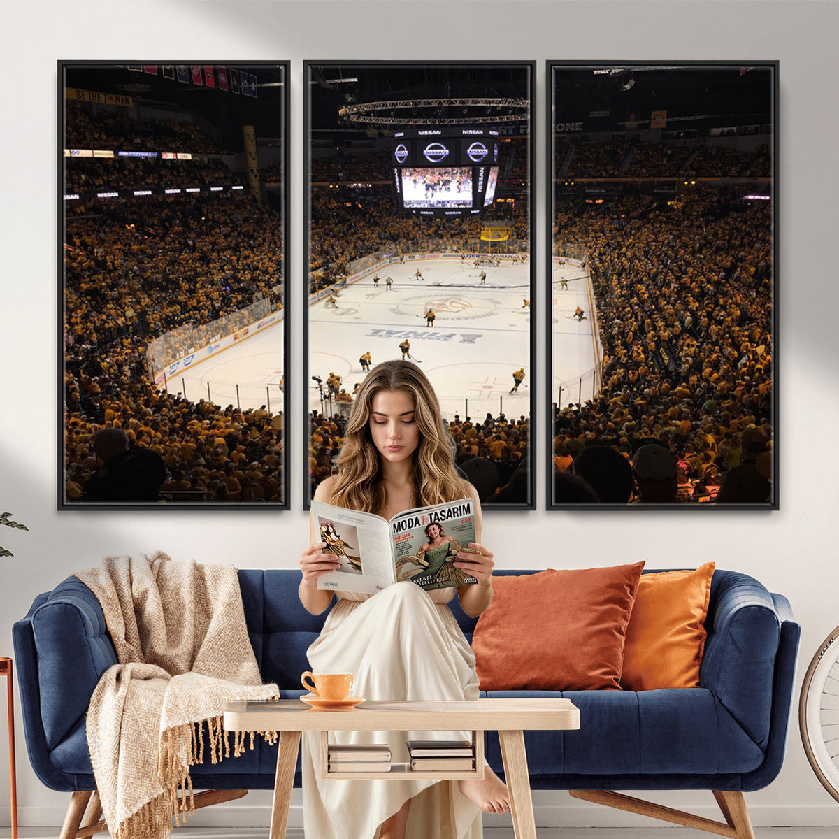 99407-MGV-CV-36X24 - Bridgestone Arena - Nashville Predators Hockey Team Print - Nashville Wall Art Canvas Print