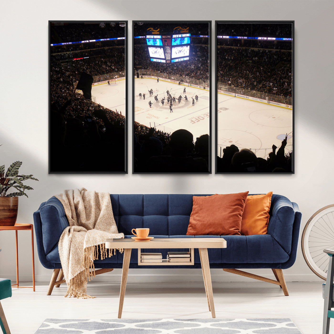 MGV-FC-48X32-3P - Canada Life Centre Wall Art | Winnipeg Jets Hockey Team Print Canvas | Ready to Hang | Winnipeg Wall