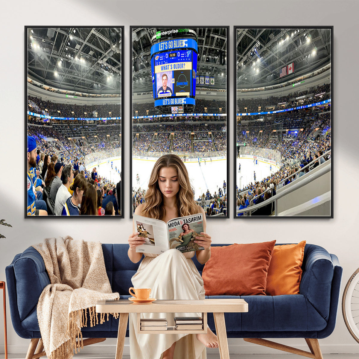 55708-MGV-CV-36X24 - Enterprise Center, Missouri St. Louis Blues Ice Hockey
