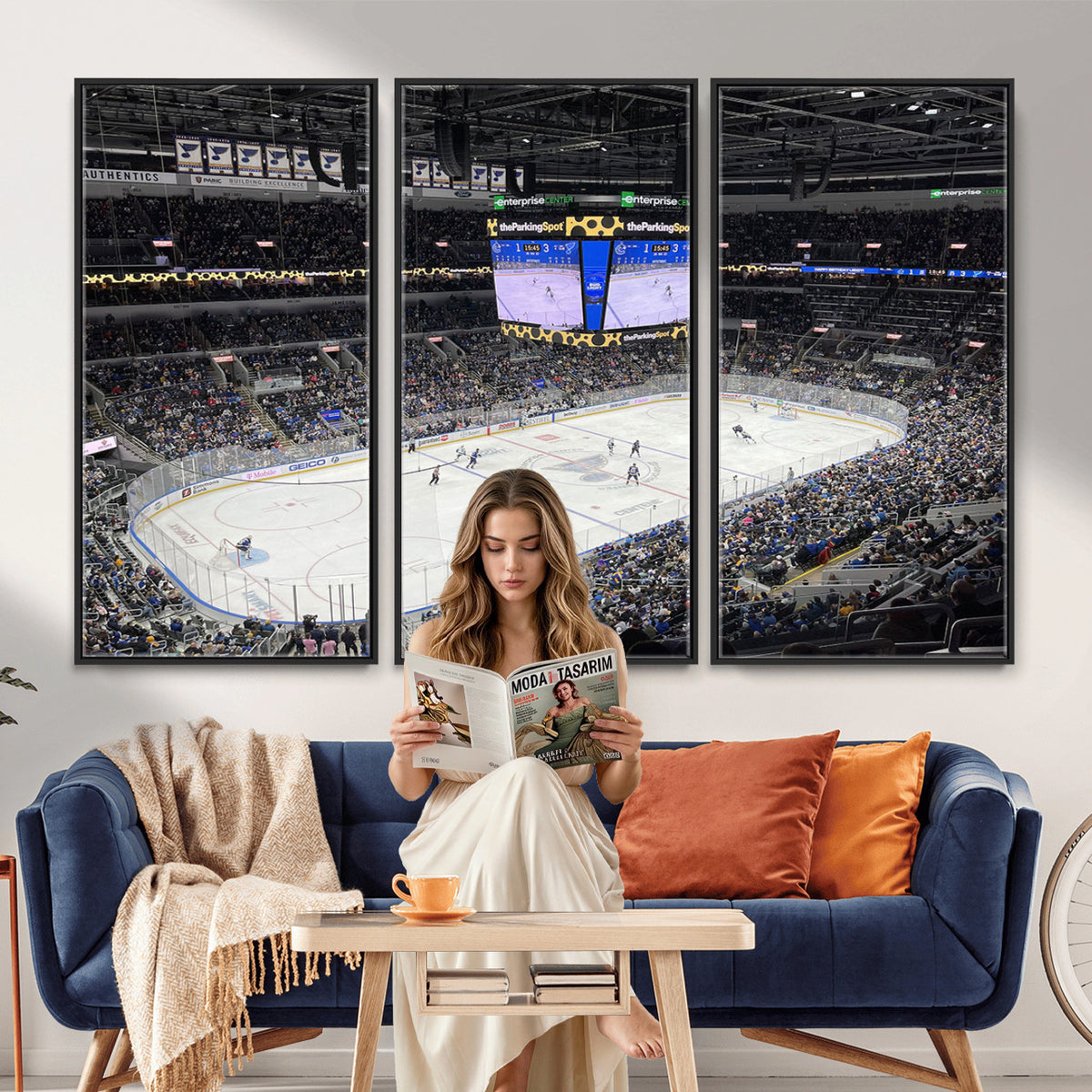 75222-MGV-CV-36X24 - Enterprise Center Missouri St. Louis Blues Hockey Stadium