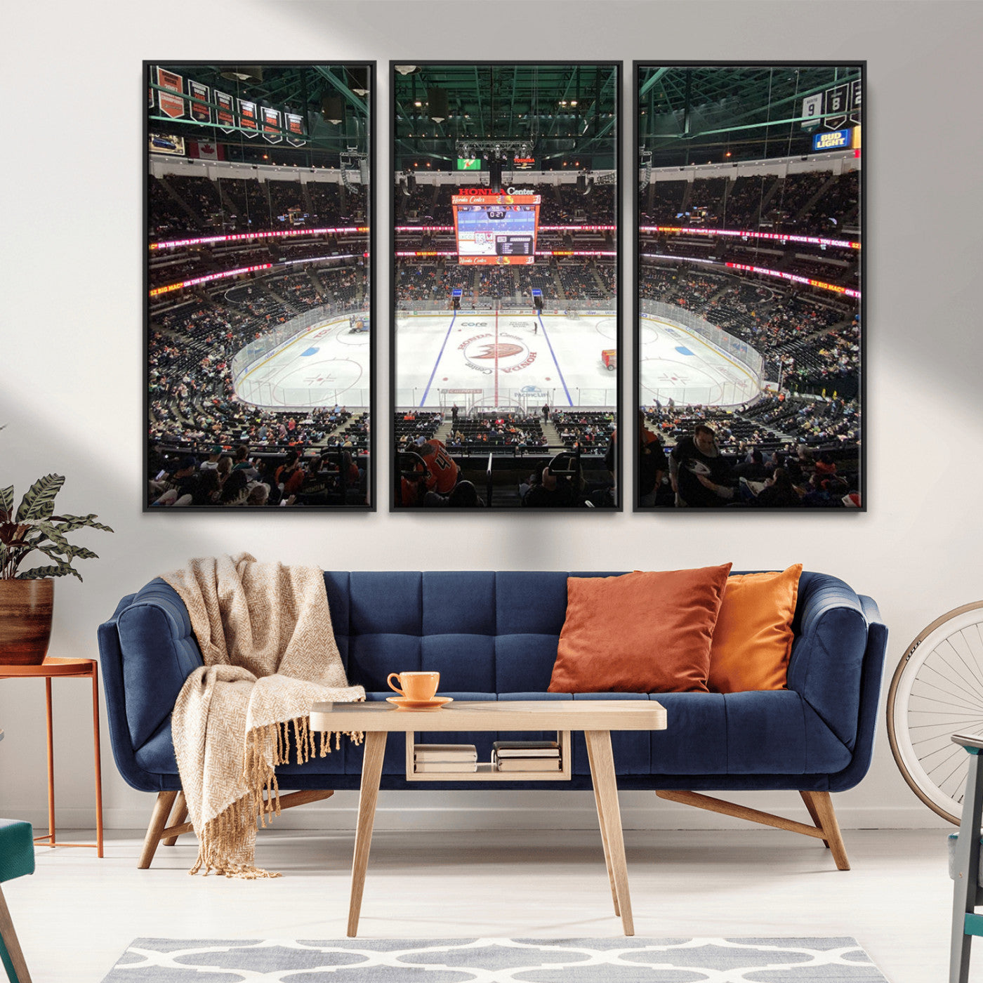 MGV-FC-48X32-3P - Honda Center California Anaheim Ducks Ice Hockey Stadium Canvas Print Wall Art