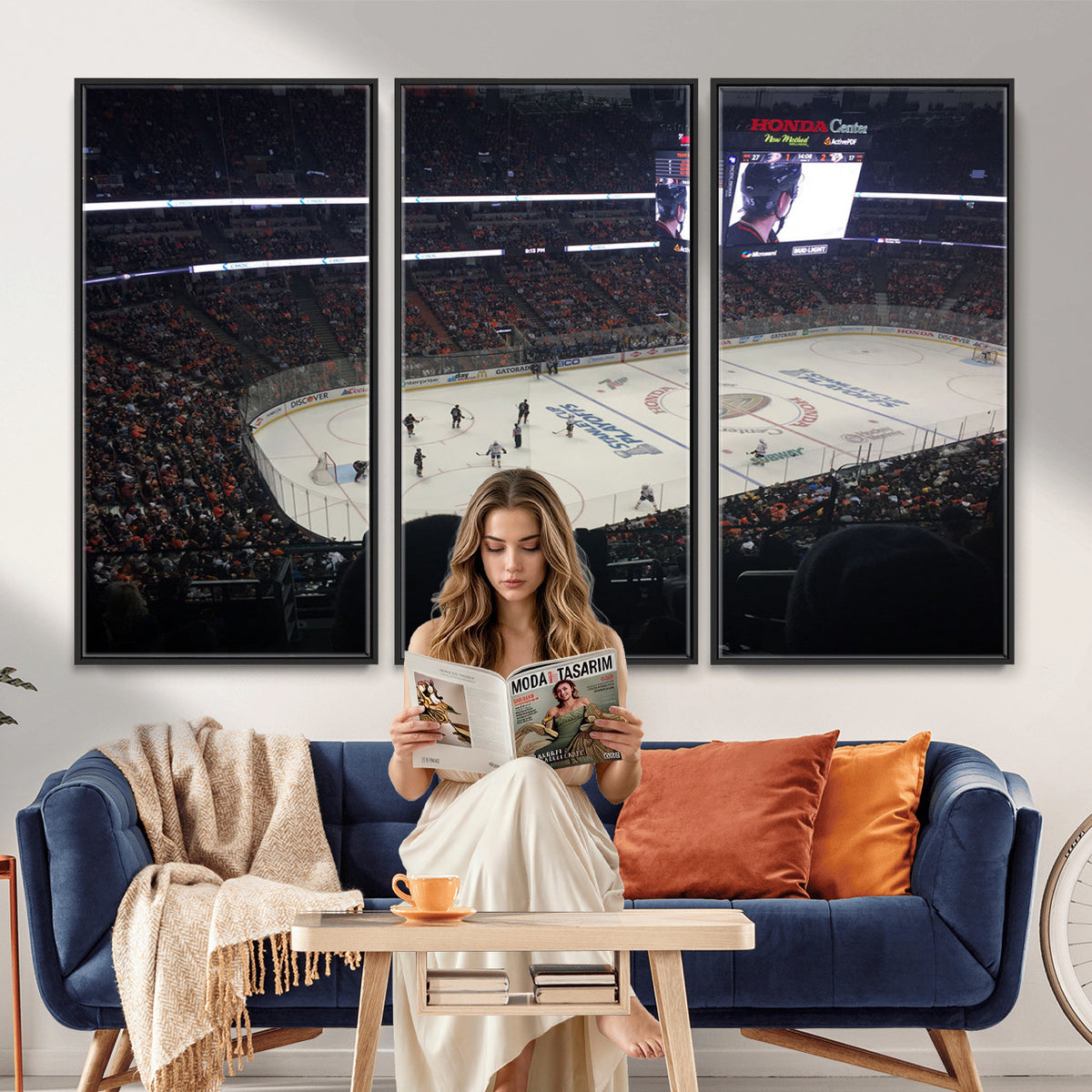 24634-MGV-CV-36X24 - Honda Center California Anaheim Ducks Hockey Stadium Wall Art