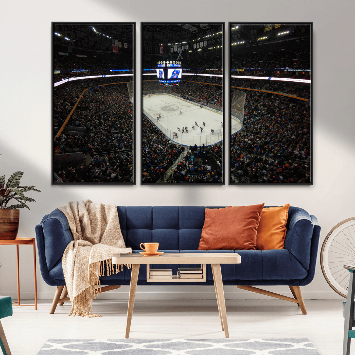 MGV-FC-48X32-3P - KeyBank Center New York Buffalo Sabres Hockey Stadium Canvas Print Wall Art