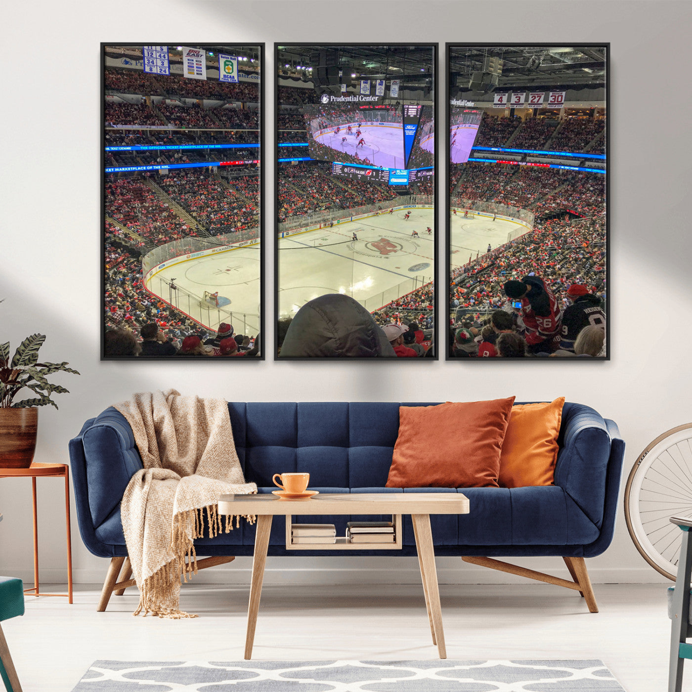 MGV-FC-48X32-3P - Prudential Center Newark New Jersey Devils Hockey Stadium, New Jersey Devils Hockey Stadium Canvas