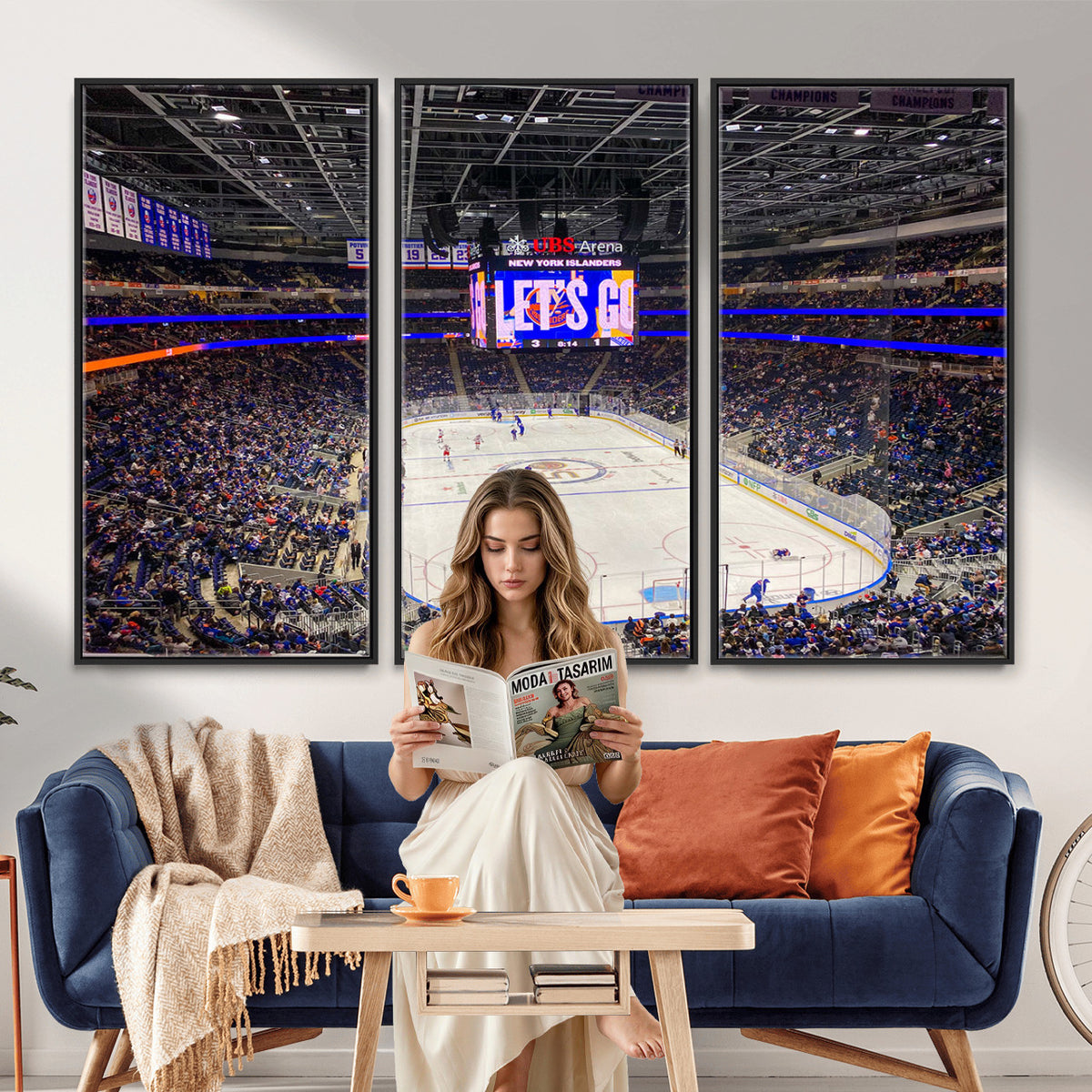 78692-MGV-CV-36X24 - UBS Arena Elmont New York Islanders Ice Hockey Wall Art, UBS Arena Elmont Wall Art Canvas Print