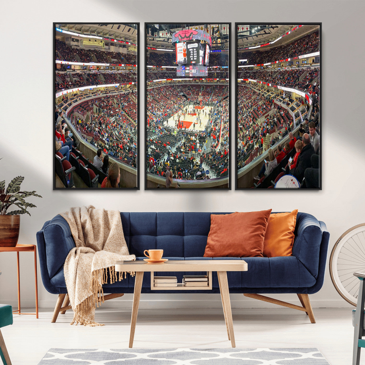 MGV-FC-48X32-3P - United Center Chicago Bulls Stadium Wall Art Canvas Print