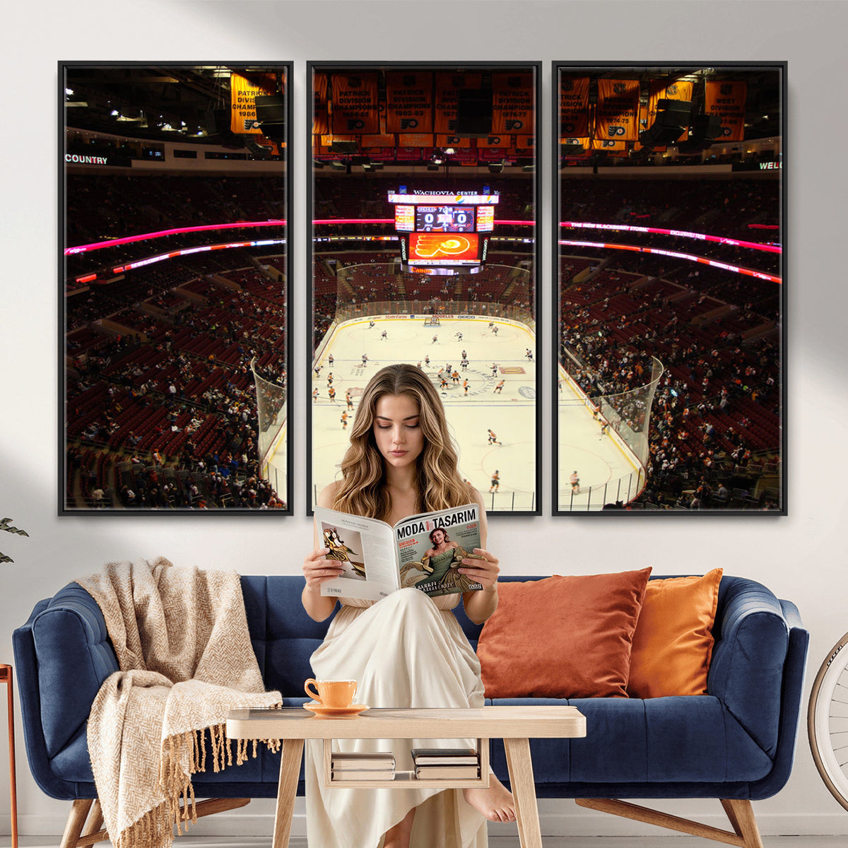 98213-MGV-CV-36X24 - Wachovia Center Prior to Flyers Game Ice Hockey Stadium